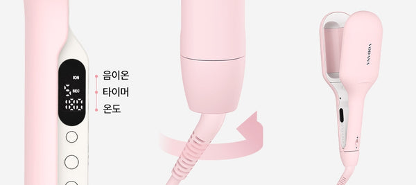 VODANA Glow W Styler 40mm Powdery Pink, Universal Voltage from Korea
