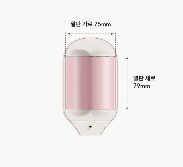 VODANA Glow W Styler 40mm Powdery Pink, Universal Voltage from Korea