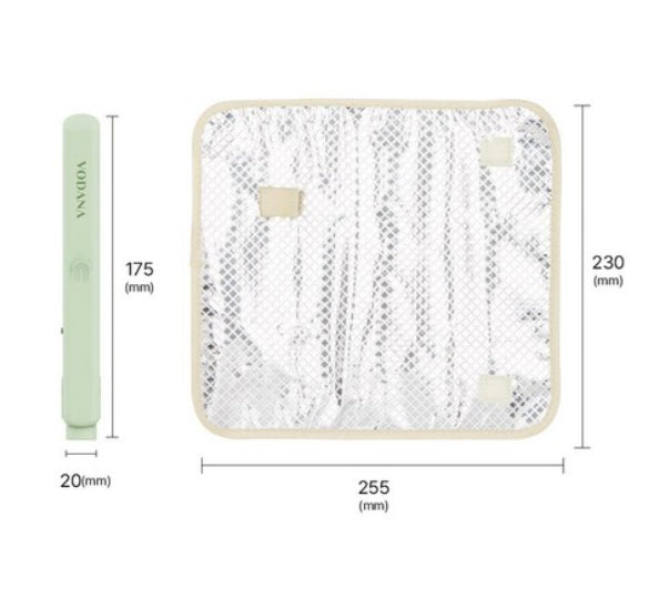VODANA Pocket Mini Flat Iron Melange Green, Free-voltage from Korea