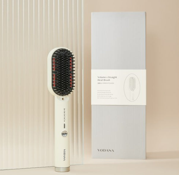 VODANA Volume & Straight Heat Brush, Universal Voltage from Korea