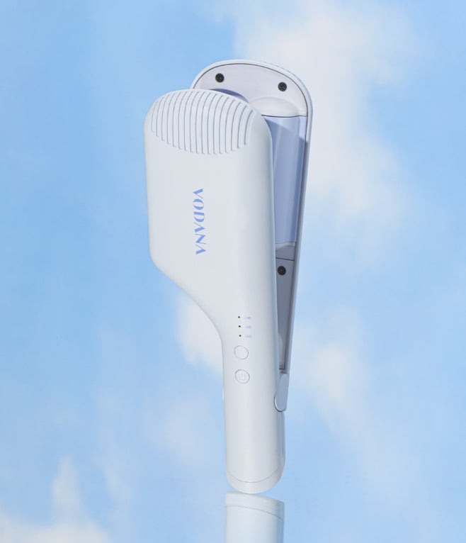 VODANA Compact Wave Iron 32mm Powdery Blue, Dual Voltage from Korea