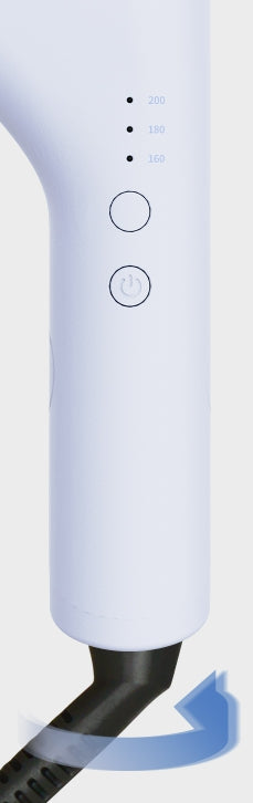 VODANA Compact Wave Iron 32mm Powdery Blue, Dual Voltage from Korea