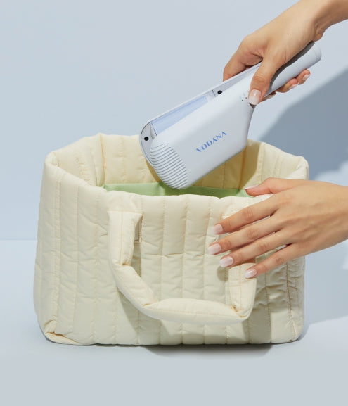VODANA Compact Wave Iron 32mm Powdery Blue, Dual Voltage from Korea