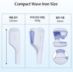 VODANA Compact Wave Iron 32mm Powdery Blue, Dual Voltage from Korea