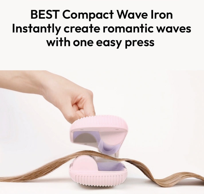 VODANA Compact Wave Iron 38mm Ivory Mood, Dual Voltage from Korea