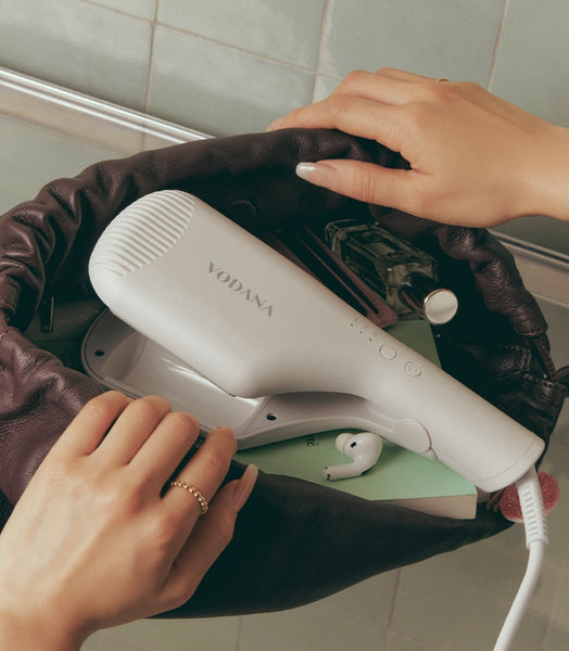 VODANA Compact Wave Iron 38mm Ivory Mood, Dual Voltage from Korea