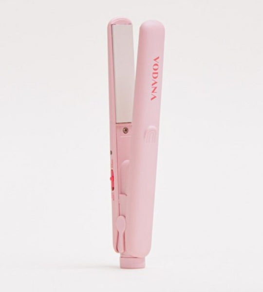 VODANA Pocket Mini Flat Iron Pink Rose, Free-voltage from Korea