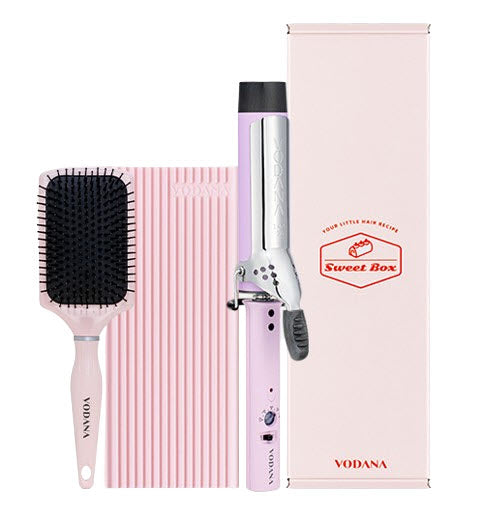 VODANA SWEET BOX Violet 36mm (Glam Wave Curling Iron 36mm Violet Colour + 2 items) from Korea_H by VODANA