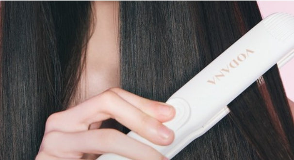 VODANA Soft Bar Flat Iron Ivory Mood Body, Free-voltage from Korea