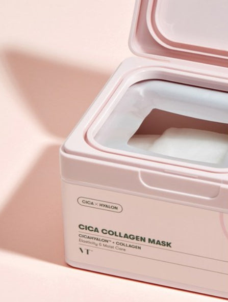 2 x VT COSMETICS Cica Collagen Mask, 30 Sheets - Firming & Soothing Sheet Mask from Korea
