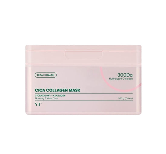 2 x VT COSMETICS Cica Collagen Mask, 30 Sheets - Firming & Soothing Sheet Mask from Korea
