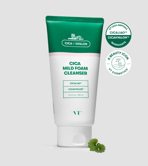 2 x VT COSMETICS Cica Mild Foam Cleanser 300ml from Korea