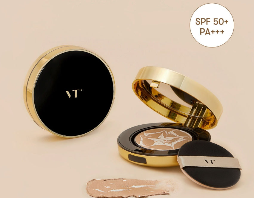 VT COSMETICS Essence Skin Foundation Pact (#21 Light Beige), SPF50+ PA+++ from Korea