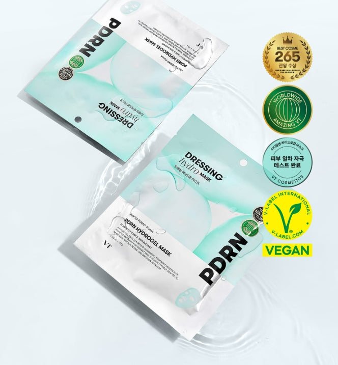2 x VT COSMETICS PDRN Hydrogel Mask - Deep Hydration & Skin Repair Sheet Mask from Korea