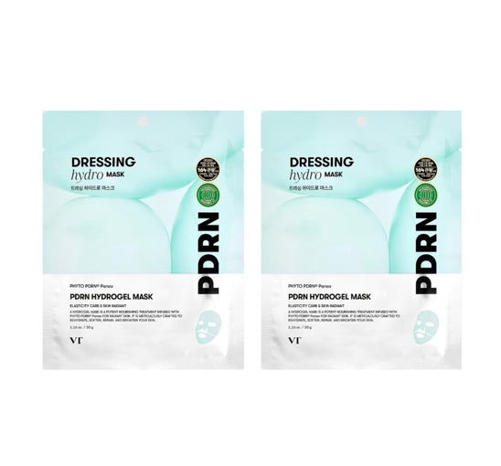 2 x VT COSMETICS PDRN Hydrogel Mask - Deep Hydration & Skin Repair Sheet Mask from Korea