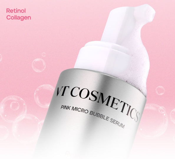 VT COSMETICS Retinol Collagen Pink Micro Bubble Serum 70ml from Korea