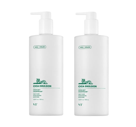2 x VT COSMETICS Cica Emulsion 500ml - Soothing Hydrating Daily Moisturizer from Korea