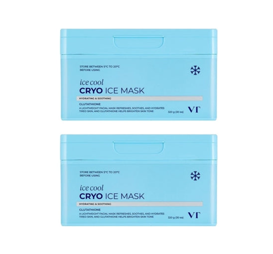 2 x VT COSMETICS Cryo Ice Mask, 30 Sheets from Korea