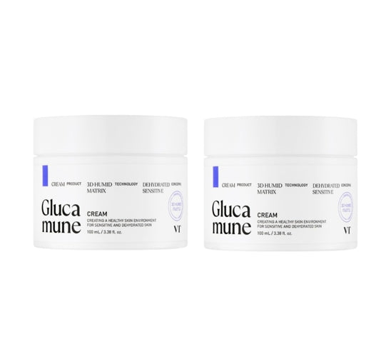 2 x VT COSMETICS Glucamune Cream 100ml - Deep Moisture & Soothing K‑Beauty Cream from Korea