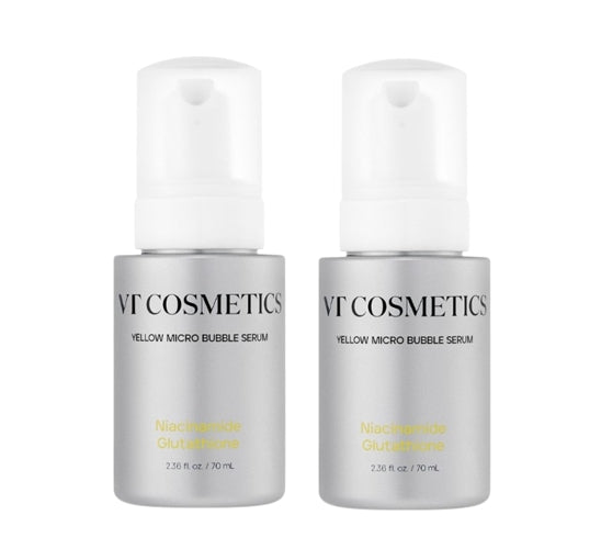 2 x VT COSMETICS Niacinamide Glutathione Yellow Micro Bubble Serum 70ml from Korea
