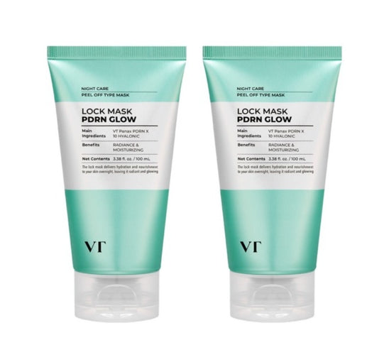 2 x VT COSMETICS PDRN Glow Lock Mask 100ml from Korea