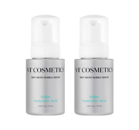 2 x VT COSMETICS PDRN Hyaluronic Acid Mint Micro Bubble Serum 70ml from Korea