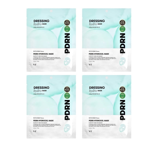 4 x VT COSMETICS PDRN Hydrogel Mask - Deep Hydration & Skin Repair Sheet Mask from Korea