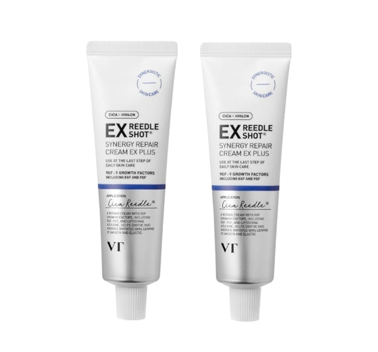 2 x VT COSMETICS Reedle Shot Synergy Repair Cream EX Plus 50ml - Advanced Firming & Repair Cream from Korea