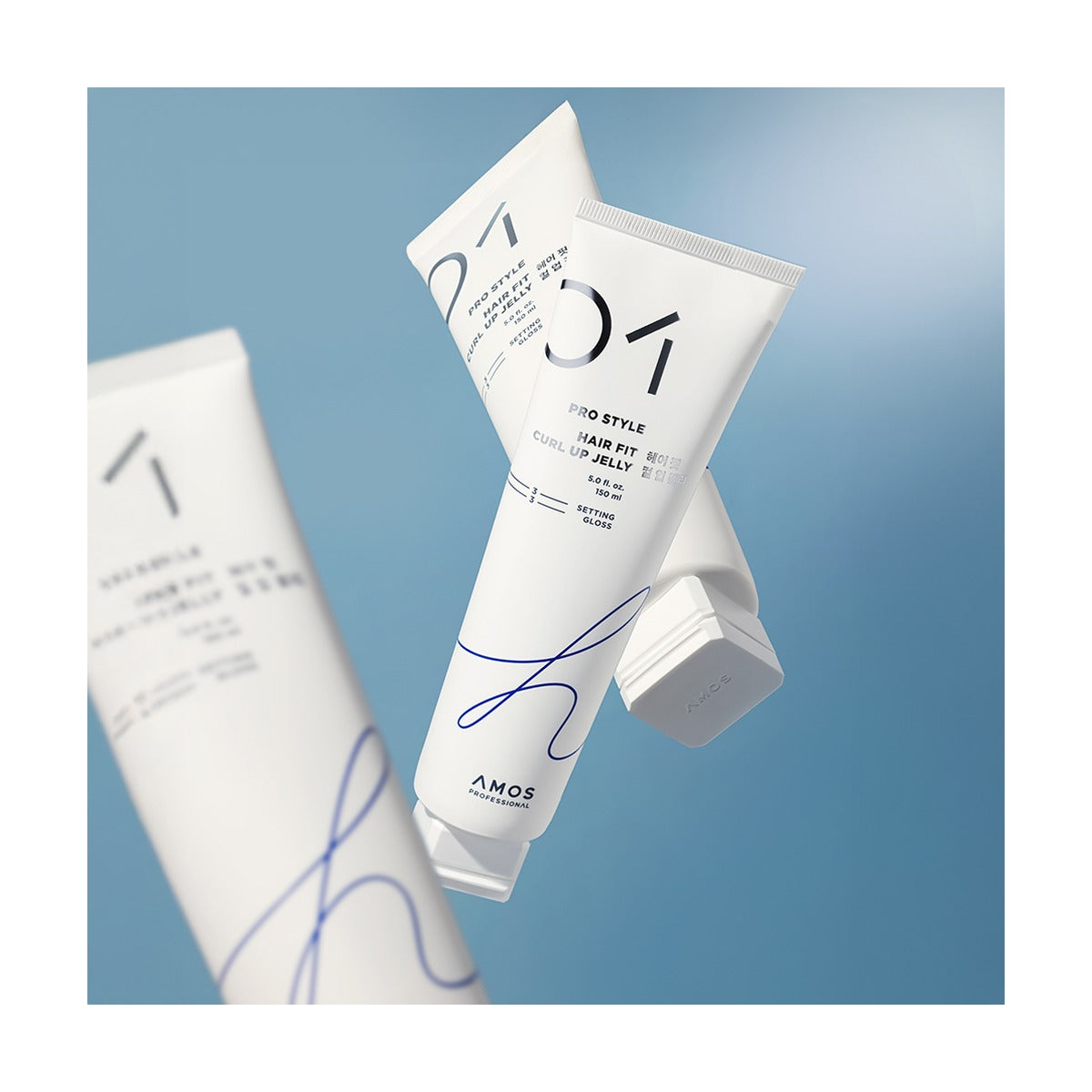 AMOS PROFESSIONAL Pro Style Hair Fit Curl Up Jelly 150ml tube