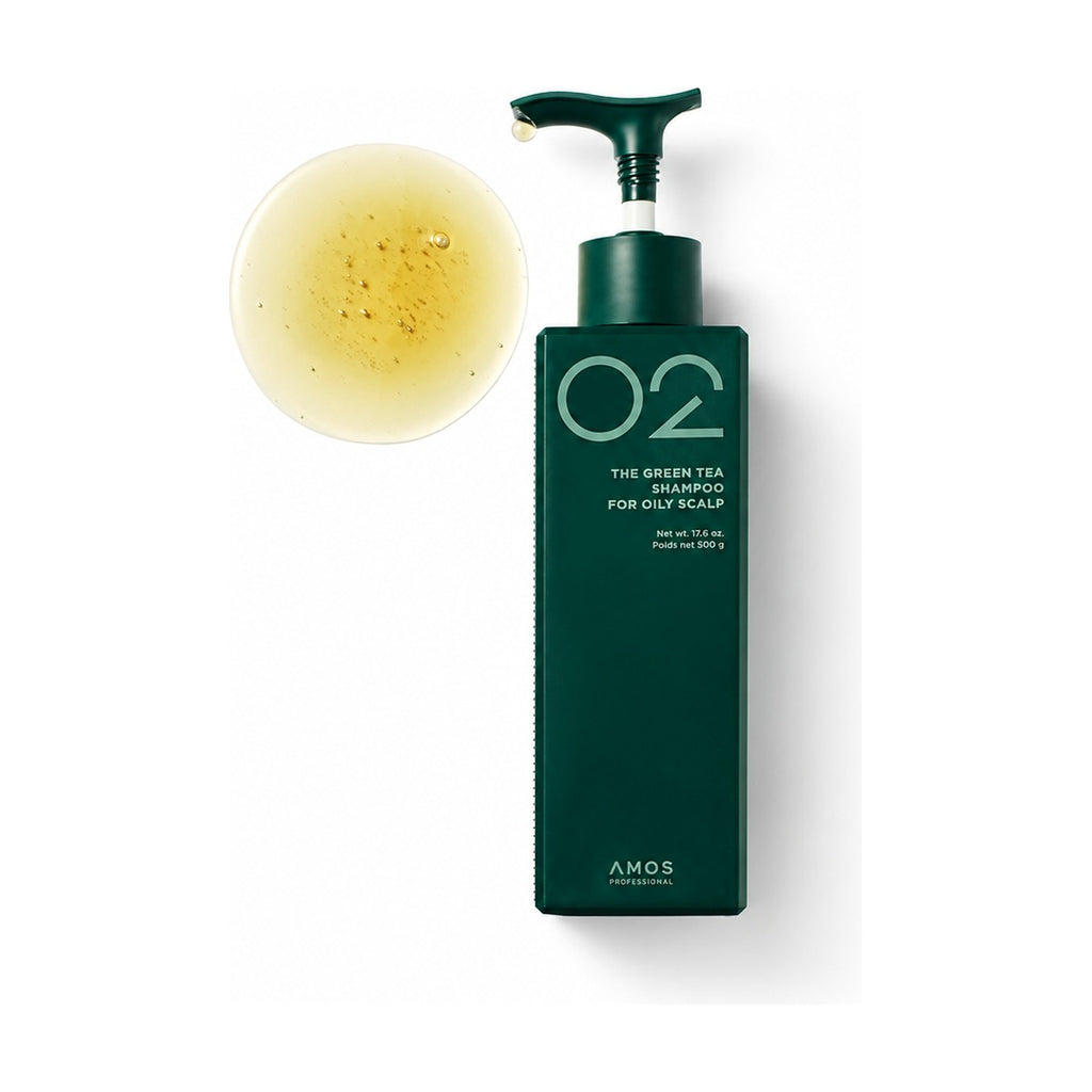 AMOS PROFESSIONAL The Green Tea Shampoo for Oily Scalp 500g bottle