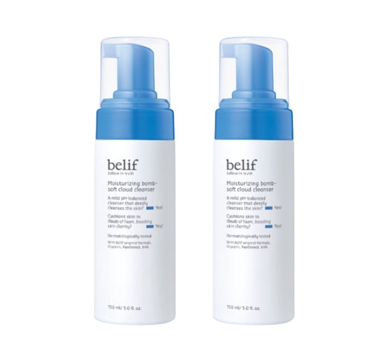 2 x belif Moisturizing Bomb Soft Cloud Cleanser 150ml from Korea
