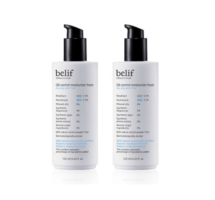 2 x belif Oil Control Moisturizer Fresh 125ml from Korea by belif