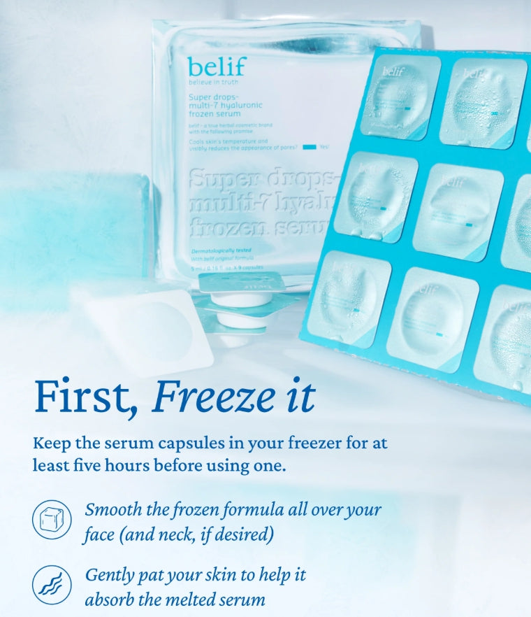 2 x belif Super Drops Multi-7 Hyaluronic Frozen Serum (3ml x 6ea) from Korea