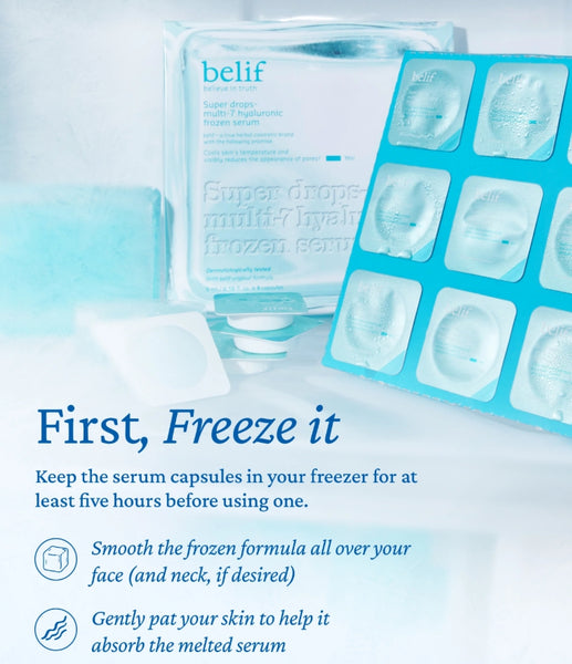 belif Super Drops Multi-7 Hyaluronic Frozen Serum 3ml x 6ea from Korea