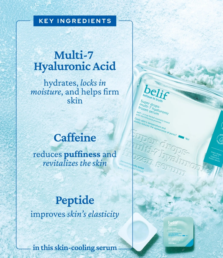 2 x belif Super Drops Multi-7 Hyaluronic Frozen Serum (3ml x 6ea) from Korea