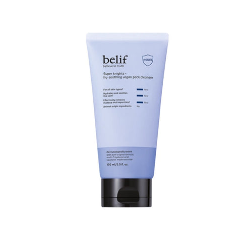 2 x belif Super Knights Hy-soothing Vegan Pack Cleanser 150ml from Korea