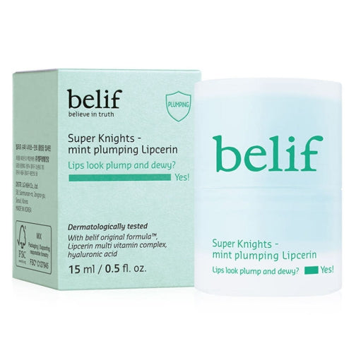 2 x belif Super Knights Mint Plumping Lipcerin 15ml from Korea