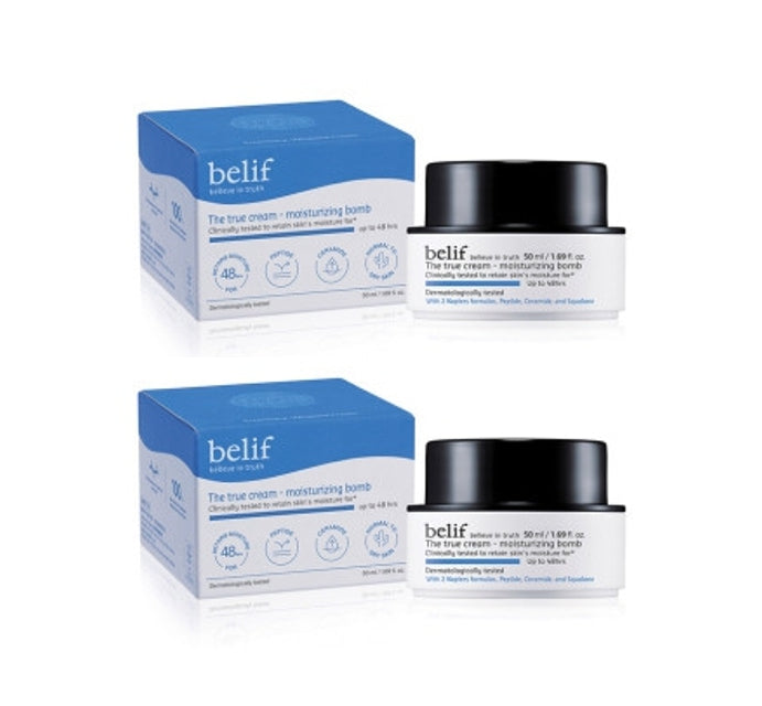 2 x belif The True Cream - Moisturizing Bomb 50ml from Korea by belif