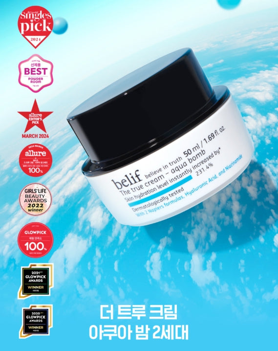 belif The True Cream Aqua Bomb 50ml from Korea