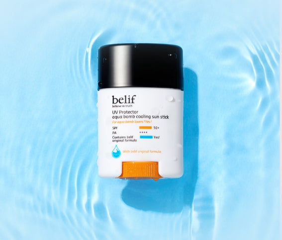 belif UV Protector Aqua Bomb Cooling Sun Stick 14g, SPF 50+ PA ++++ from Korea