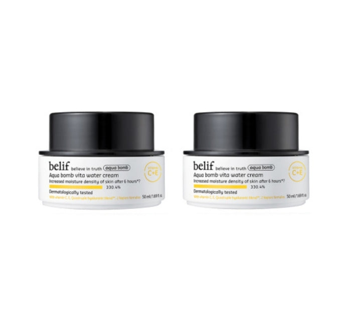 2 x belif Aqua Bomb Vita Water Cream 50ml from Korea by belif