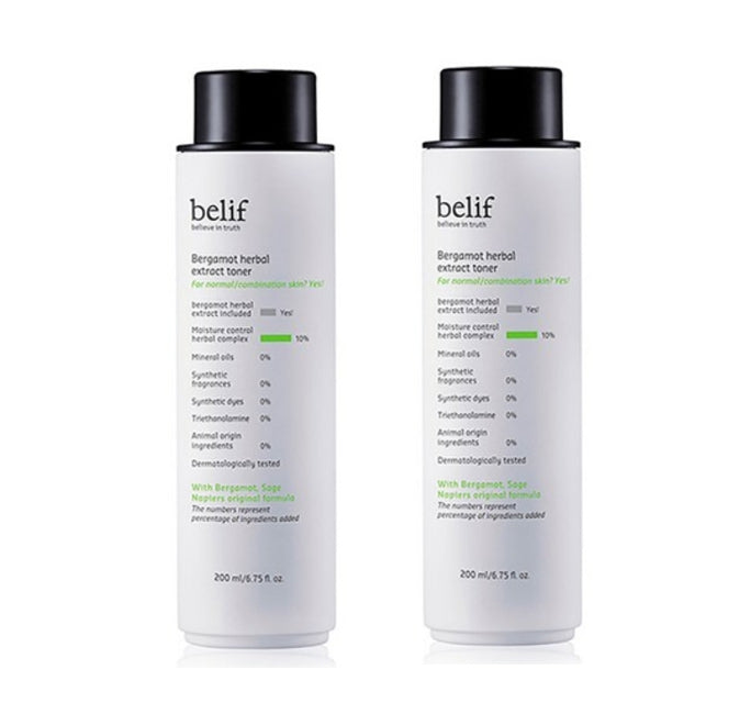 2 x belif Bergamot Herbal Extract Toner 200ml from Korea by belif