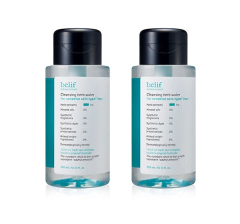 2 x belif Cleansing Herb Water 300ml from Korea by belif