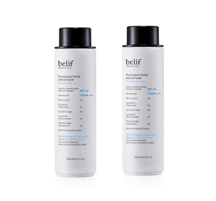 2 x belif Eucalyptus Herbal Extract Toner 200ml from Korea by belif