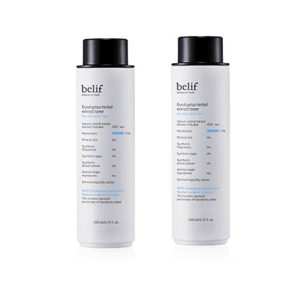 2 x belif Eucalyptus Herbal Extract Toner 200ml from Korea by belif