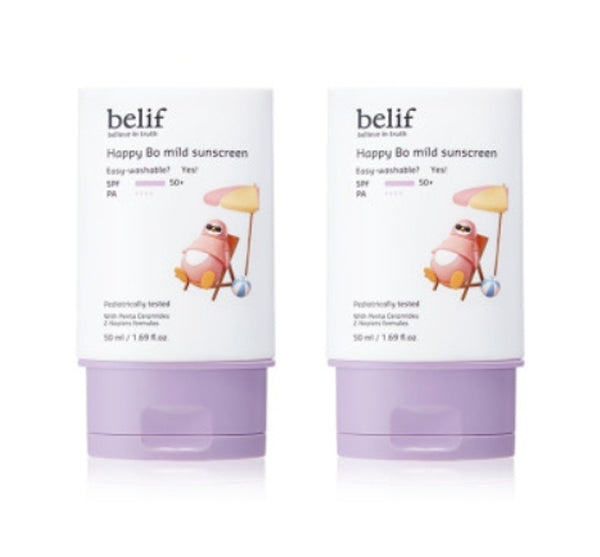 2 x belif Happy Bo Easy Wash Sunstick SPF 50+, PA++++ 18g from Korea by belif