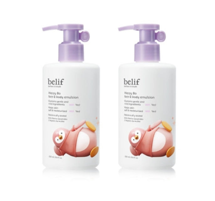 2 x belif Happy Bo Face & body Emulsion 250ml from Korea by belif