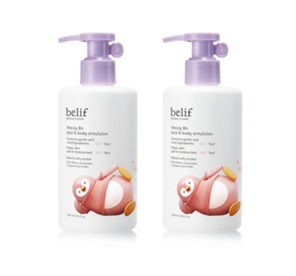 2 x belif Happy Bo Face & body Emulsion 250ml from Korea by belif
