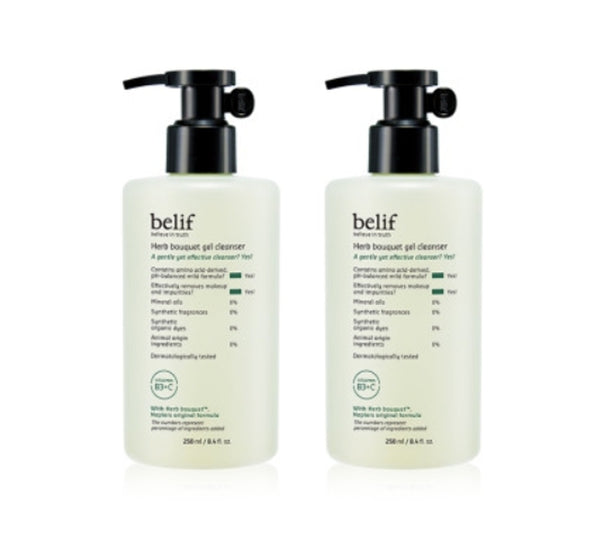 2 x belif Herb Bouquet Gel Cleanser 250ml from Korea by belif