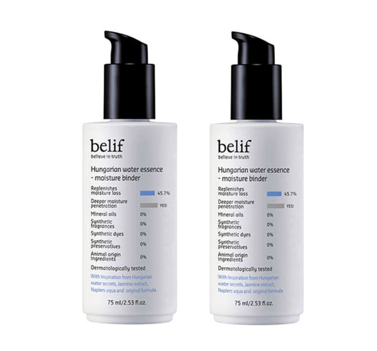 2 x belif Hungarian Water Essence moisture binder 75ml from Korea